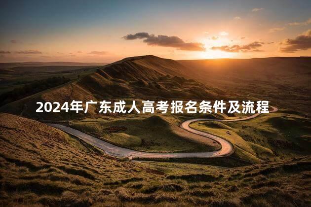 2024年广东成人高考报名条件及流程是什么