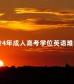 2024年成人高考学位英语难吗