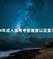 2024年成人高考考研难度以及复习方法