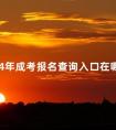 2024年成考报名查询入口在哪里