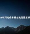2024年河南成考报名流程是怎样的