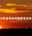 2024年自考如何搭配考试科目