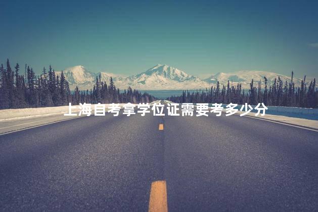 上海自考拿学位证需要考多少分