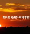 专科如何提升本科学历