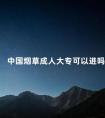 中国烟草成人大专可以进吗