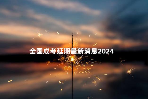 全国成考延期最新消息2024