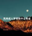 凤岗成人学校有什么专业