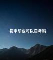 初中毕业可以自考吗