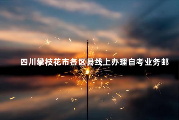 四川攀枝花市各区县线上办理自考业务邮箱公示表