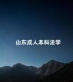 山东成人本科法学