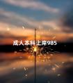 成人本科上岸985