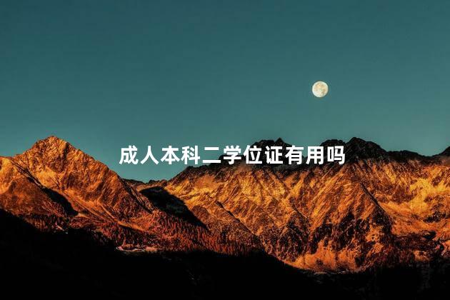 成人本科二学位证有用吗