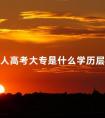 成人高考大专是什么学历层次的