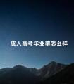 成人高考毕业率怎么样