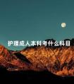 护理成人本科考什么科目