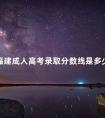 福建成人高考录取分数线是多少分