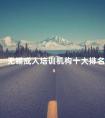 无锡成人培训机构十大排名