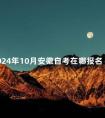 2024年10月安徽自考在哪报名