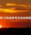 2024年10月成考专升本时间安排