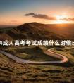 2024成人高考考试成绩什么时候出来