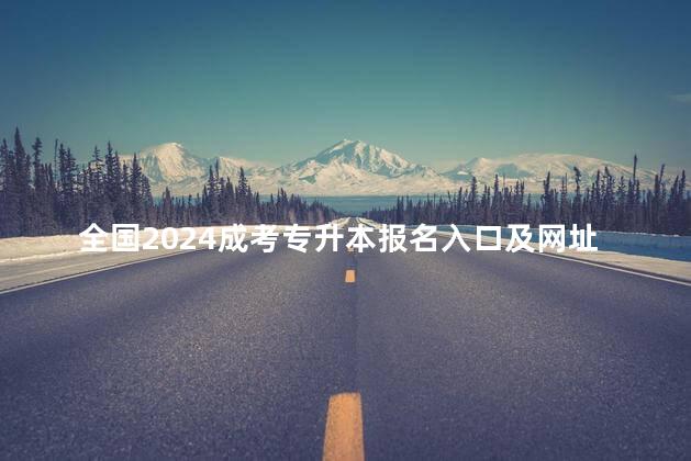全国2024成考专升本报名入口及网址