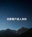 合肥落户成人本科