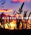成人自考本科可以考法律吗