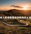 成人英语教育培训机构怎么选择