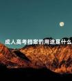 成人高考档案的用途是什么