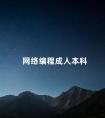 网络编程成人本科