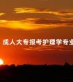 成人大专报考护理学专业