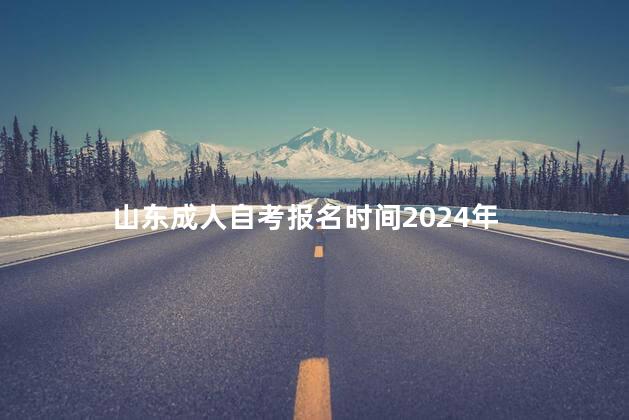 山东成人自考报名时间2024年