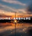 2024年成人高考是什么学位