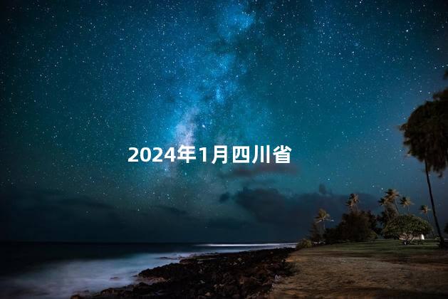 2024年1月四川省