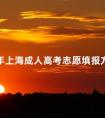 2024年上海成人高考志愿填报方法须知