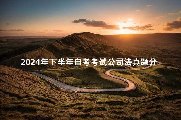 2024年下半年自考考试公司法真题分享