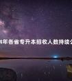 2024年各省专升本招收人数持续公布