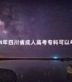 2024年四川省成人高考专科可以考公务员吗