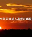 2024年天津成人高考在哪报名