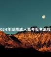 2024年湖南成人高考报名流程