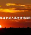 2024年湖北成人高考考试科目一栏