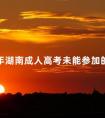 2024年湖南成人高考未能参加的考生申请参加后续考试