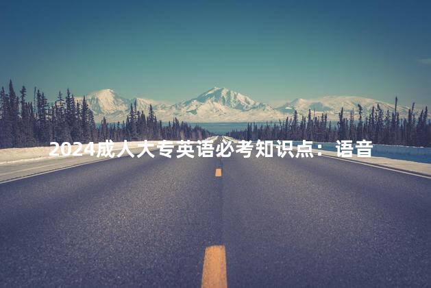2024成人大专英语必考知识点：语音