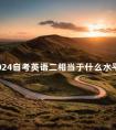 2024自考英语二相当于什么水平