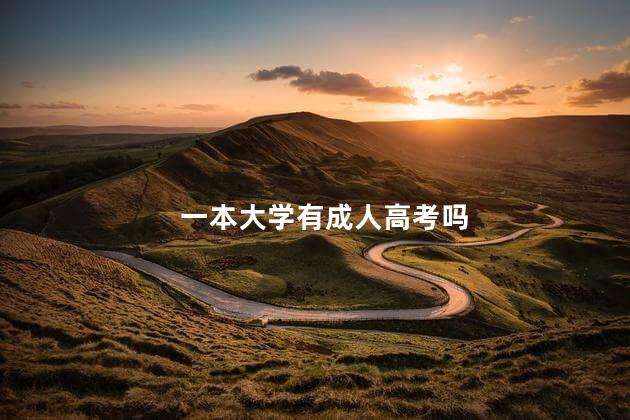 一本大学有成人高考吗