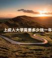 上成人大学需要多少钱一年