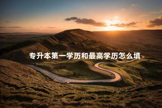 专升本第一学历和最高学历怎么填