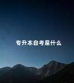 专升本自考是什么