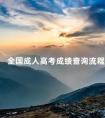 全国成人高考成绩查询流程