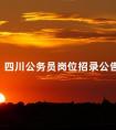 四川公务员岗位招录公告